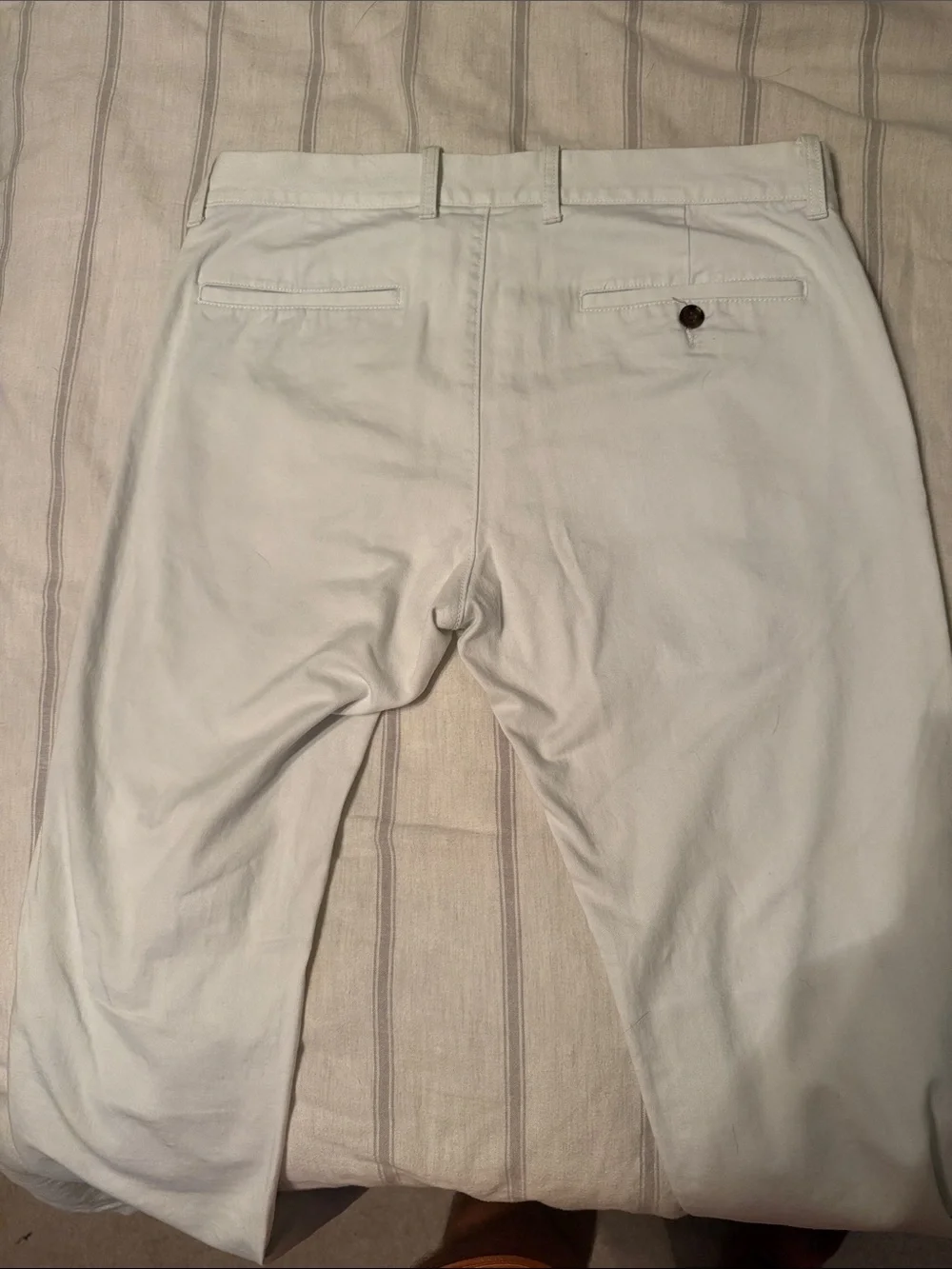 J. Crew Men's White Chino Slim Pants
